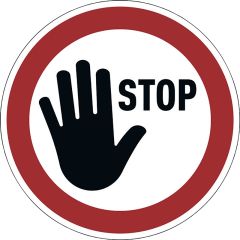 Varseldekal "STOP"