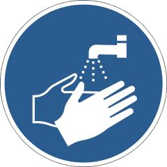 Varseldekal "Tvätta händerna"