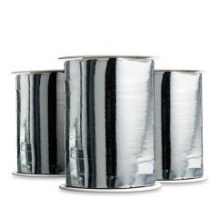 Presentband metallic silver extra brett