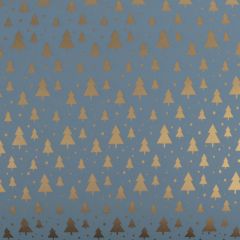 Presentpapper Blue Goldtrees