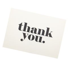 Tackkort Venice Black "Thank you" Vit   UTFÖRSÄLJNING