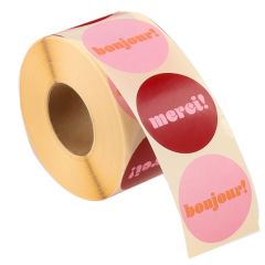 Etikett "merci / bonjour" French Rouge