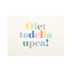 Tackkort POP pastel "Olet todella upea!" UTFÖRSÄLJNING