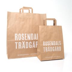 Papperspåse med platt handtag