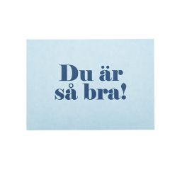 Tackkort Miami Blue "Du är så bra!"   UTFÖRSÄLJNING