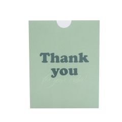 Kvittoficka "Thank you.." Fair green  UTFÖRSÄLJNING
