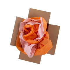 Färgat packpapper  i kulörerna Paris Pink/Orange Mango