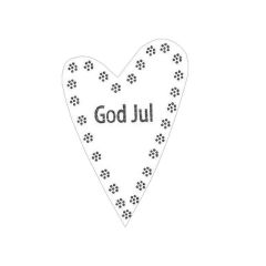 Etikett modern heart god jul antracit